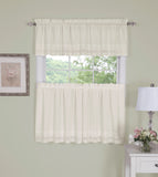 Danielle Embroidered Eyelet Tier Curtain - Ecru